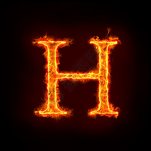 火焰字母表 H背景图片