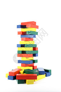 彩色木砖黄色玩具游戏木头绿色孩子红色长方形白色蓝色图片