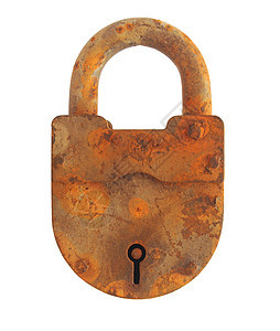 旧生锈的锁锁特写图片