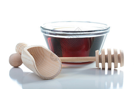 亲爱的玻璃治疗优势食物营养木头健康勺子棕色商品图片
