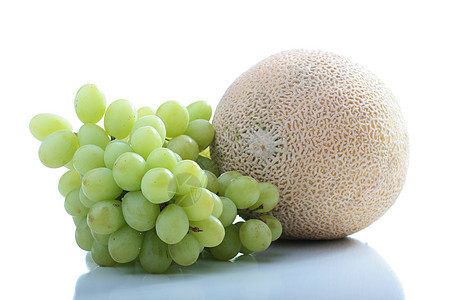 瓜和葡萄浆果绿色食物小吃甜点营养饮食圆形椭圆形图片