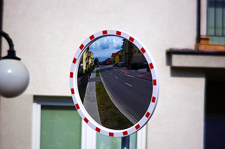 街头街道住宅人行道镜子车道背景图片