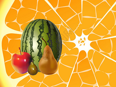 秋秋水果西瓜概念橙子季节性食物图片
