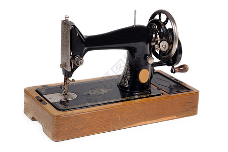 旧缝纫机工厂机器服装商针脚工人衣服维修工艺裁缝箱子图片