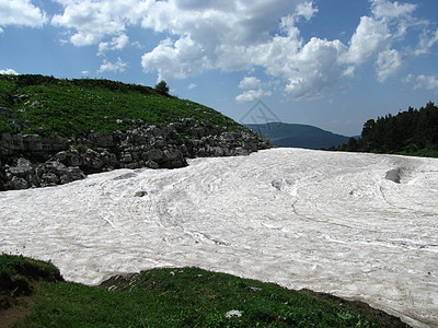 阿尔卑斯山草原全景风景旅游旅行天空路线山丘花朵青菜冰川图片