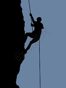 攀岩插图路线肾上腺素登山者绳索冒险男人运动剪影活动图片