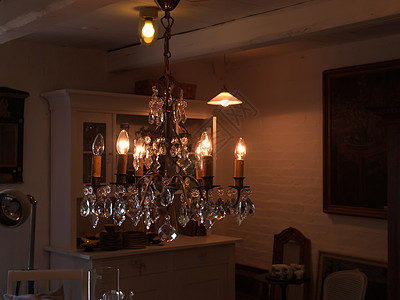 美丽的水晶香迪埃教会古董家庭奢华贵族灯泡房子玻璃优雅气氛图片