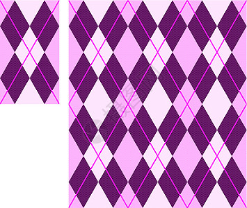 argyle 模式 矢量纺织品增益毛衣织物网点无缝地钻石紫色图片