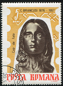 头雕塑前额邮票明信片几何历史性女性邮资女孩邮戳图片