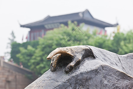 苏州有名的风巧风景区雕塑房子枫桥建筑物手指运河诗人图片