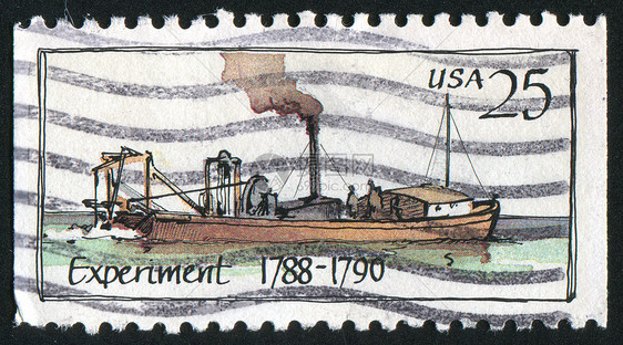 蒸汽船汽船古董渡船历史性海洋运输邮件邮票明信片血管图片