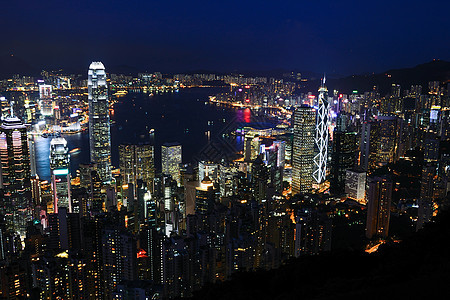 香港夜建筑物天空旅游商业地标城市港口图片