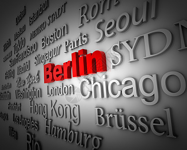 柏林大都会城市插图大都市大都会全球字母字体首都图片