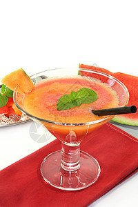 瓜盘滑冰眼镜西瓜维生素玻璃异国情调薄荷红色果汁水果图片