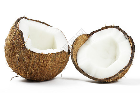 开裂椰子白色异国棕色蔬菜坚果热带可可情调食物图片