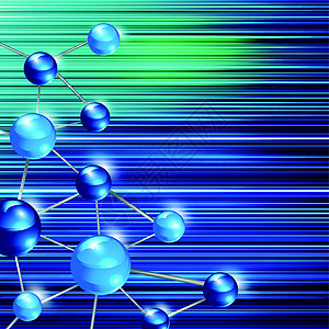 分子背景设计蓝色白色技术物理原子墙纸化学品曲线插图图片