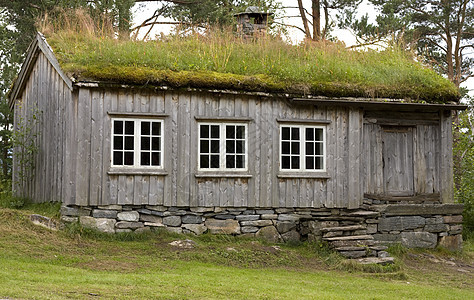 山区小木屋假期山脉游客远足建筑学小屋住宅建筑避难所草地图片