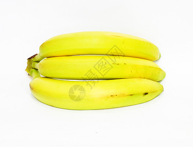 白上孤立的树香蕉食物白色水果黄色热带背景图片