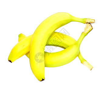 白上孤立的树香蕉白色水果黄色热带食物图片