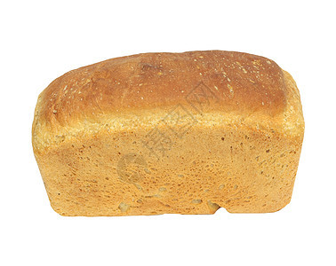 在白色背景上与世隔绝的白面包面包营养饮食粮食小麦食物烤箱面包化合物淀粉棕褐色图片