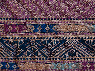 泰国传统的手工制织物结构布料背景装饰品艺术纺织品文化收藏衣服古董工艺图片