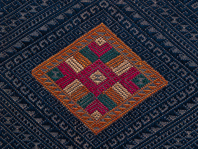 泰国传统的手工制织物结构布料背景装饰品纺织品工艺收藏文化衣服古董艺术图片