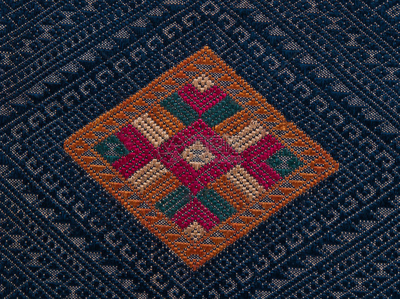 泰国传统的手工制织物结构布料背景装饰品纺织品工艺收藏文化衣服古董艺术图片