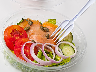 盒子里塞门沙拉设置午餐盘子蔬菜美食绿色玻璃饮食沙拉低脂肪图片