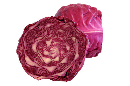 红白卷心菜沙拉食品叶子红色饮食农业白色营养蔬菜图片