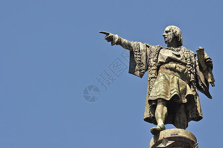 克里斯托弗哥伦布雕像商业旅行游客雕塑青铜旅游历史性港口天际建筑学图片