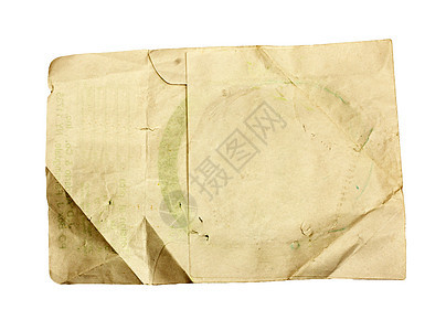 白色上孤立的旧纸页框架空白棕色古董羊皮纸图片
