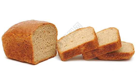 半小麦面包圆午餐食物棕色白色小吃早餐圆形糖类包子烹饪图片