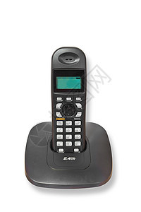 2 4GHz 隔离电话充电器嗓音技术白色听筒电子蓝牙拨号电讯塑料背景图片