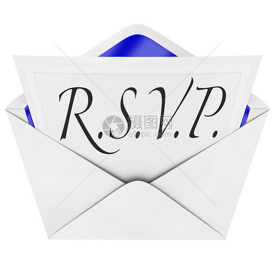 RSVP - 回复邀请和开放信封 R S V P图片