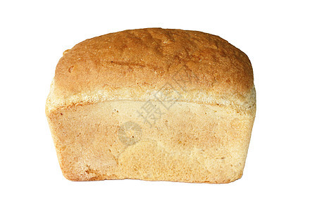 在白色背景上与世隔绝的白面包面包营养粮食淀粉烤箱食物生活脆皮化合物棕褐色纤维图片