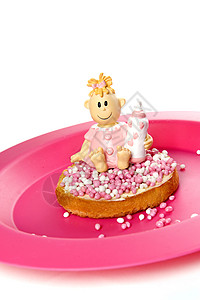鲁石饼干老鼠女儿小吃粉色食物白色面包生日糖果高清图片