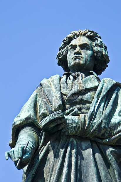 贝多芬作曲家遗产历史城市晴天文化纪念碑音乐家雕像青铜图片