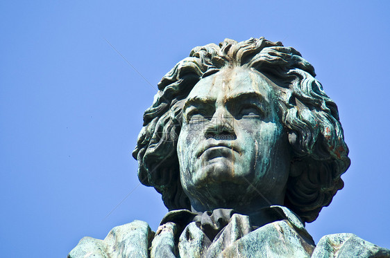贝多芬青铜晴天历史货车雕像作曲家纪念碑城市遗产艺术图片