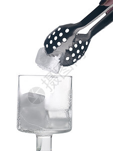 白色背景孤立的玻璃和冰玻璃气泡瓶装补品空白水合物苏打矿物液体瓶子反射图片