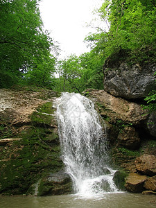 瀑布全景旅行石头频道背景风景自然保护区树木岩石对象图片