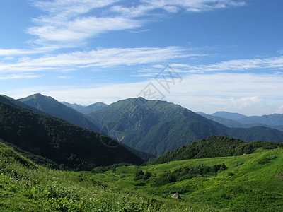 山山脉山丘植物植物群全景文件天空植被高山草甸轨道图片