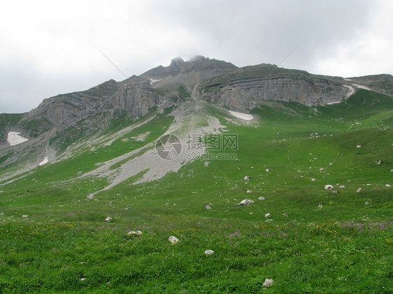 山山脉全景文件旅行植物群解脱路线高地植物高山山丘图片