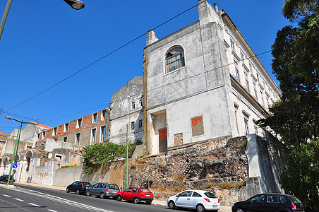 葡萄牙 里斯本 过去生活 真实生活的历史天空痛苦建筑学建筑物街道太阳房屋汽车土地桥梁图片