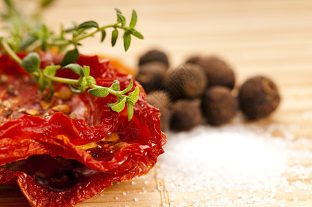 意大利日晒干西红番茄红色框架种子水平美食蔬菜脱水图片