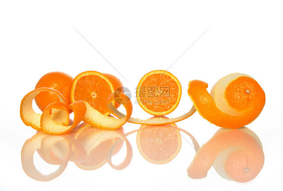 美味橙子和橘子皮图片