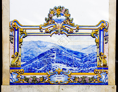 平豪 杜罗谷 波尔等地火车站的瓷砖装饰外观栽培河谷绘画艺术葡萄蓝色葡萄园图片