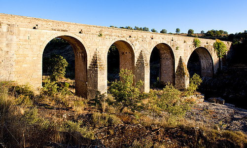 西班牙Cerralba Castile和Leon附近桥梁外观建筑学建筑物建筑图片