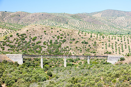 靠近葡萄牙 西班牙卡斯蒂利亚和西班牙里昂边界的铁路外观建筑建筑物风景桥梁图片