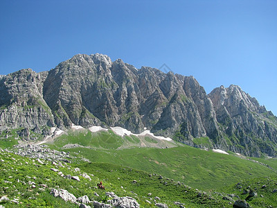 山山脉路线高原斜坡风景植物群解脱高山青菜文件草甸图片