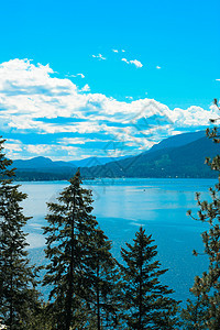 湖边和山上风景2图片